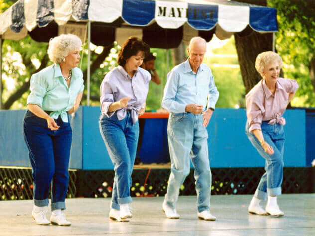 senior citizens dancing