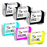 Epson 252XL T252XL Black &amp; Color 6-pack HY Ink Cartridges