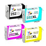 Epson 252XL T252XL Black &amp; Color 4-pack HY Ink Cartridges