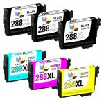 Epson 288XL T288XL Black &amp; Color 6-pack HY Ink Cartridges