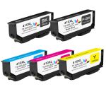 Epson 410XL T410XL Black &amp; Color 5-pack HY Ink Cartridges