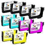 Epson 288XL T288XL Black &amp; Color 10-pack HY Ink Cartridges