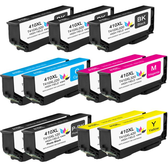 Epson 410XL T410XL Black & Color 11-pack HY Ink Cartridges